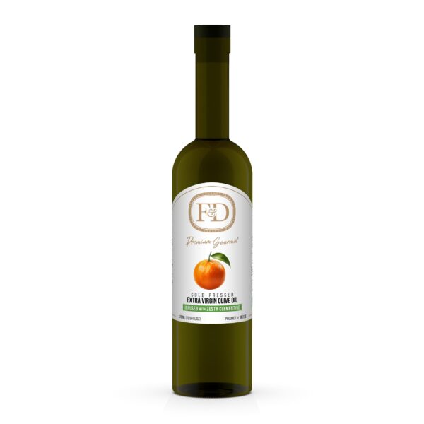 Cold-Pressed Extra Virgin Olive Oil infused with Zesty Clementine